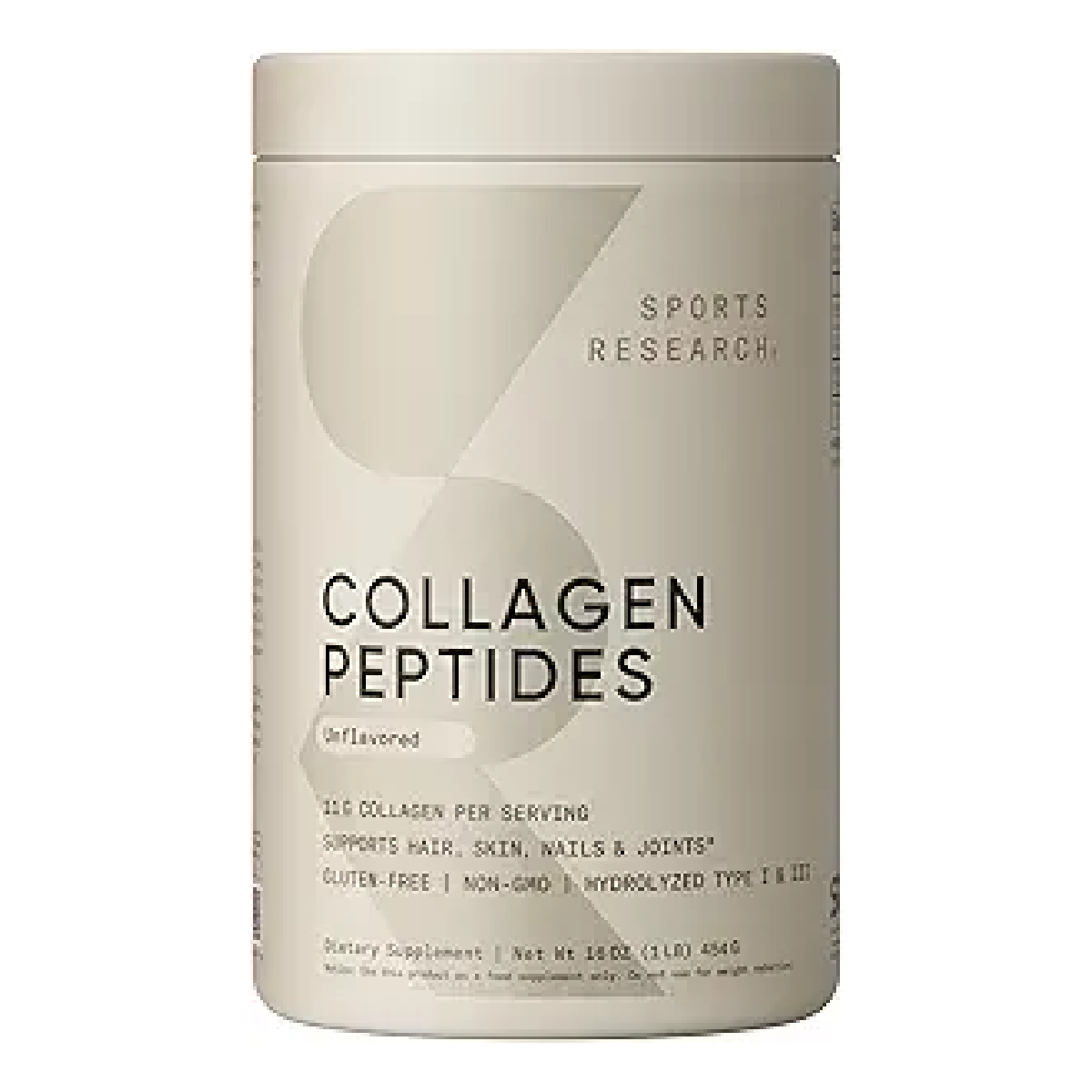 Sports Research Collagen Peptides Powder, Unflavored, Hydrolyzed Collagen
