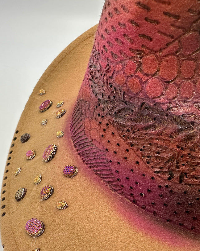 By Carmenzo wild tropical purple hat