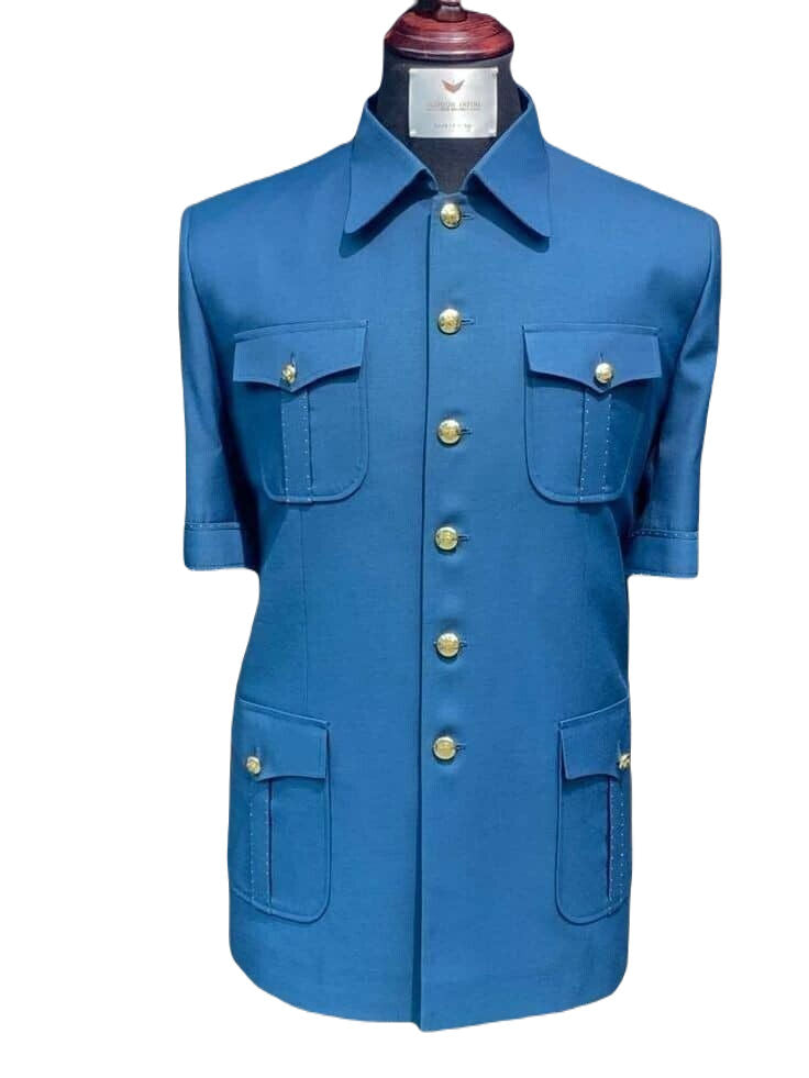 Safari Suit for Men Vintage Stylish Coat pant Classic Formal Suit