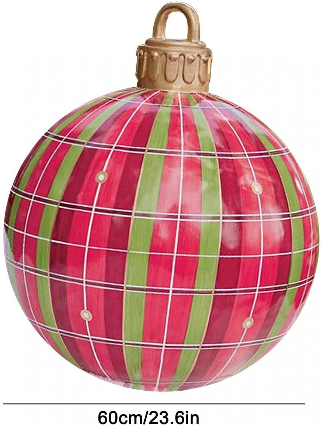 23.6 Inch Christmas Inflatable Decorated Ball Xmas Outdoor Ornament Holiday Decoration
