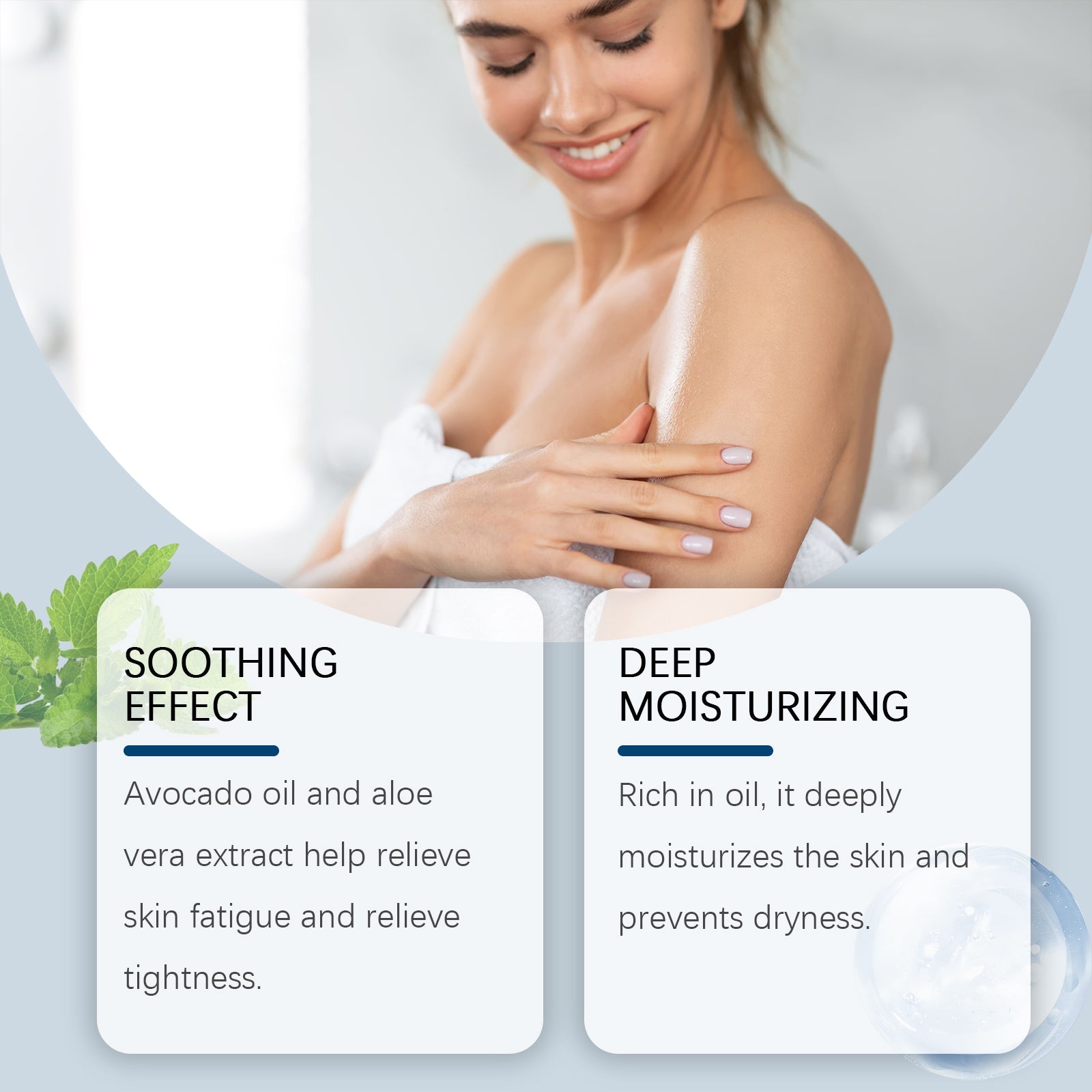 Body Cleansing Shower Lotion, Moisturizing, Refreshing, Non-Sticky, Skin Care ,120g