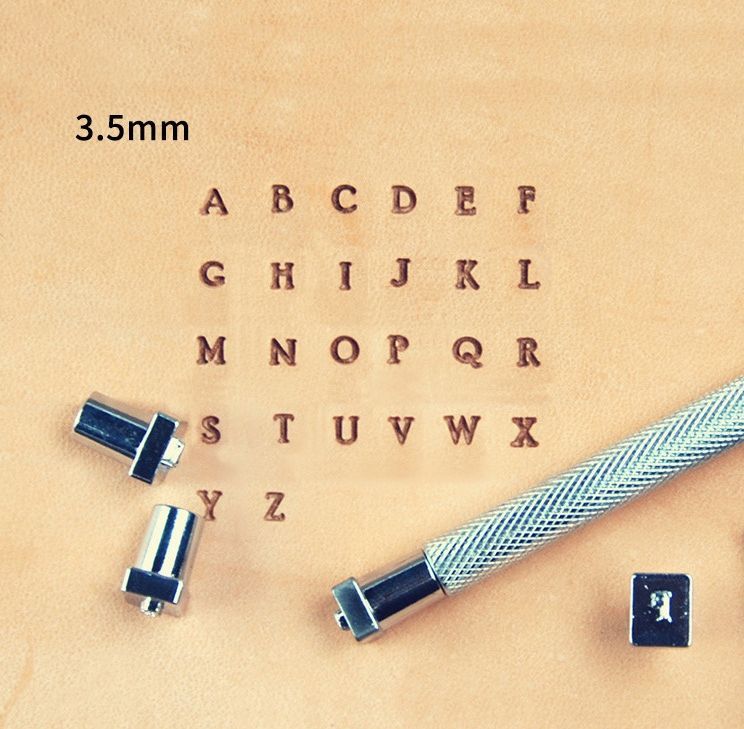36pcs Leather Stamp Tools Alphabet Letter Number Metal Punch Set Logo Stamp Craft Tool