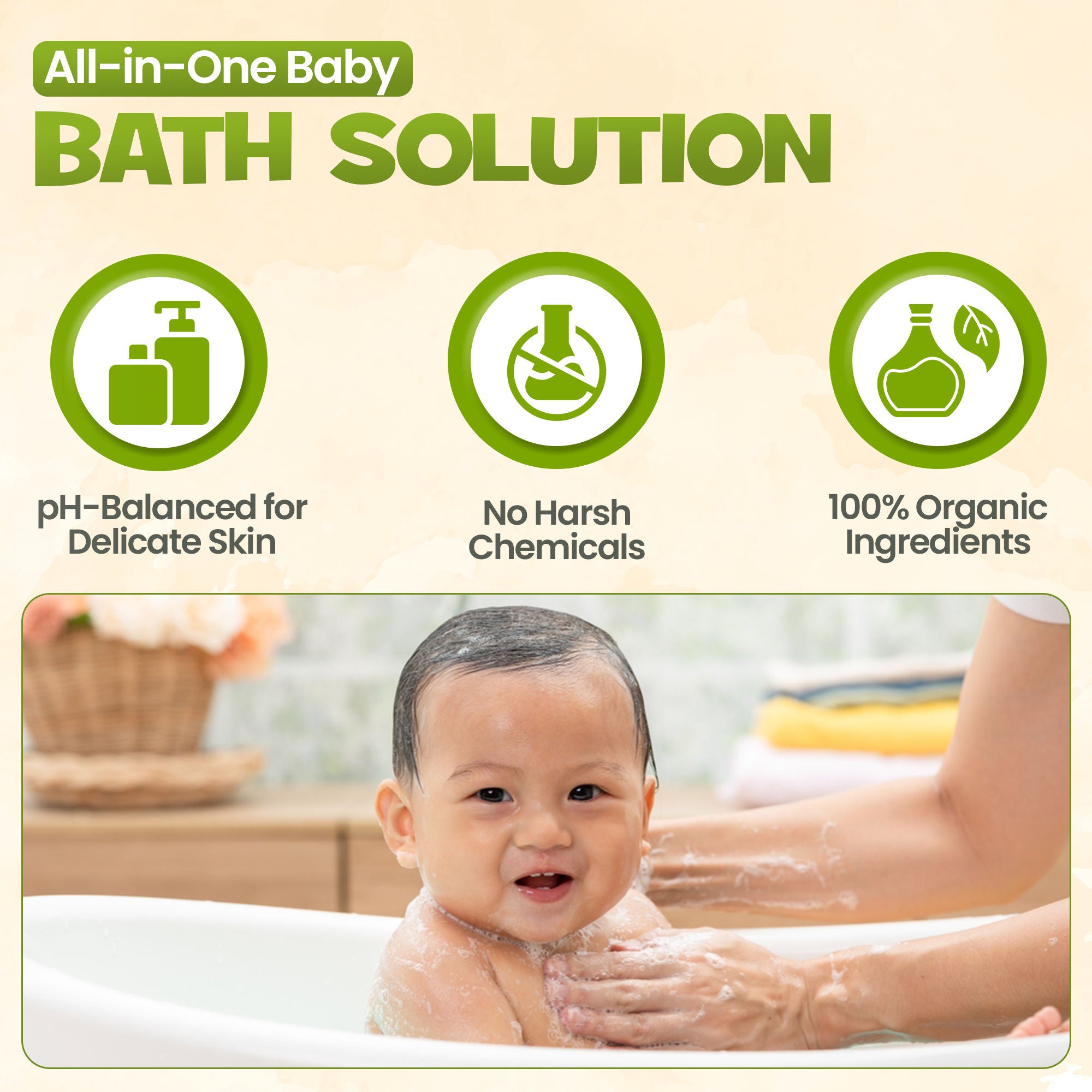 ENFANT Organic Plus  Shampoo & Body Wash Foam Mousse