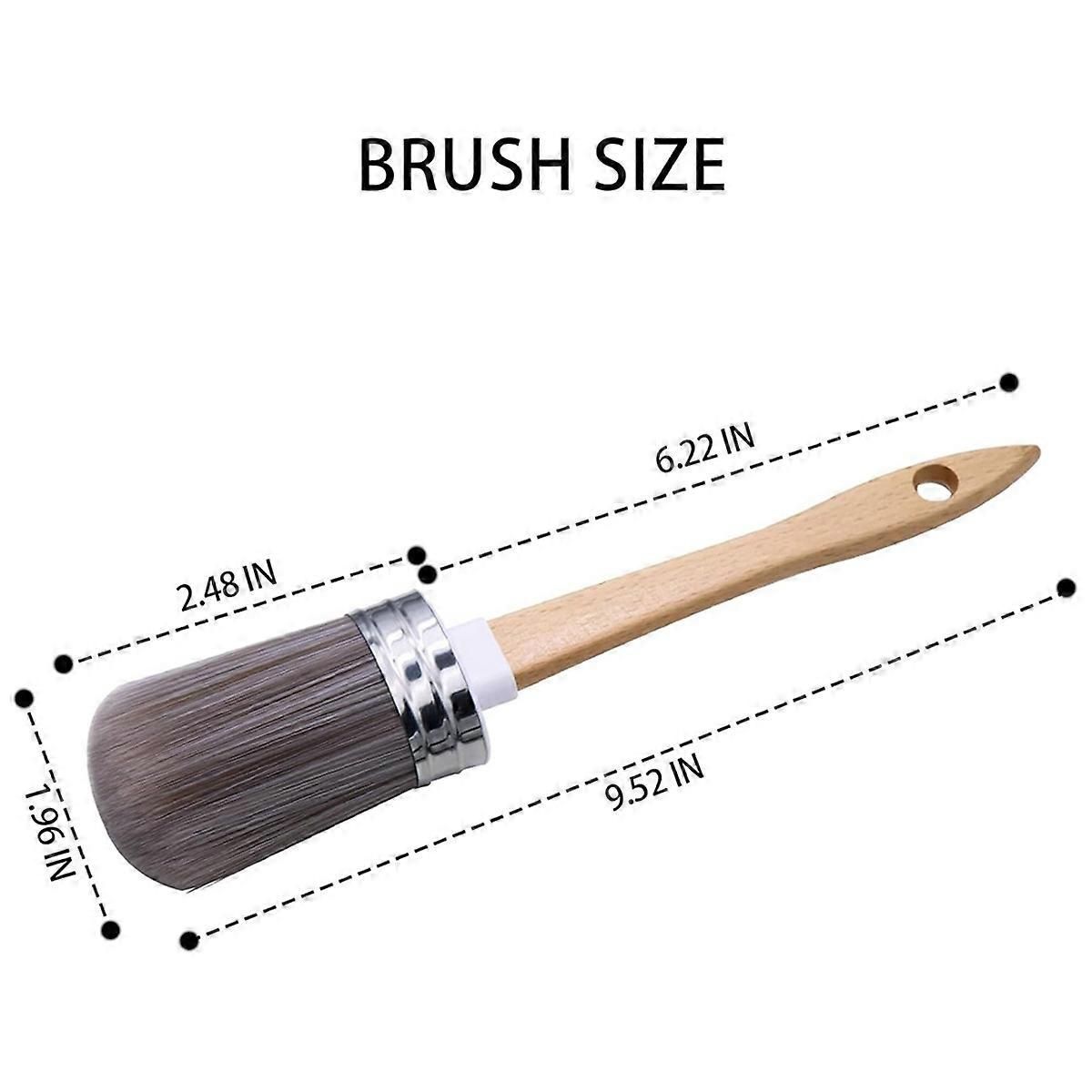Round Chalk Paint Brush for Furniture Paint Painting Wax