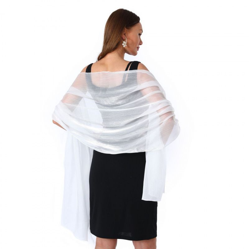 Blue Sheer Shawl Wrap for Women Wedding & Evening Party