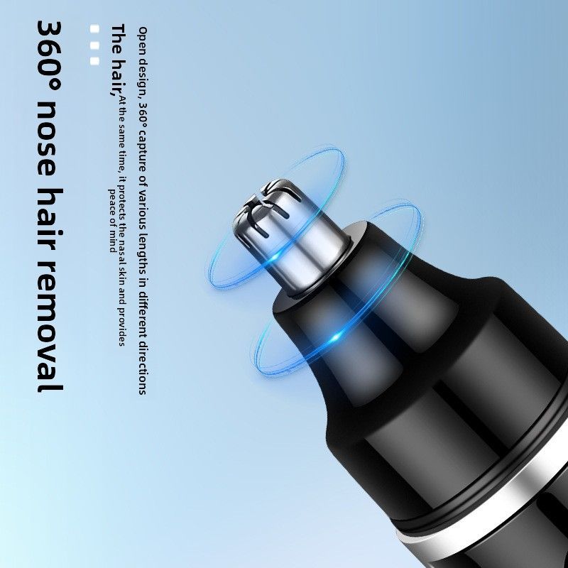 USB Nose Hair Trimmer with Battery Display