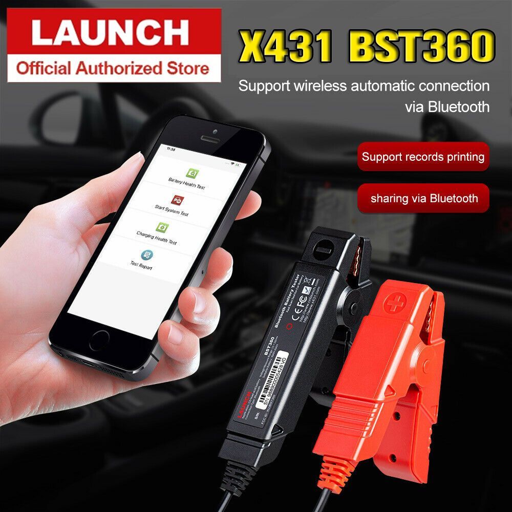 Launch BST360 Battery Test Clip Analyzer Car Battery Tester Auto Alternator Analyzer