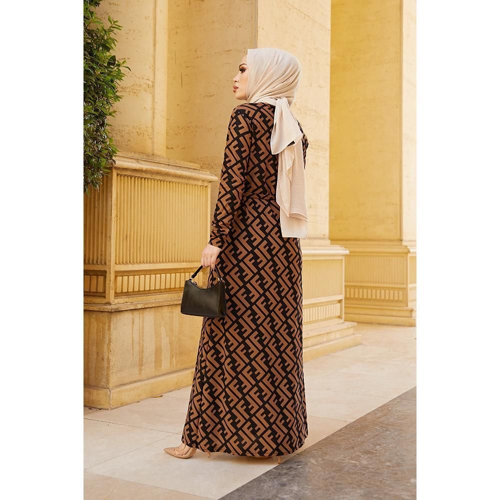 Women's Dress Lycra Knitted Fabric Long Dresses New Season