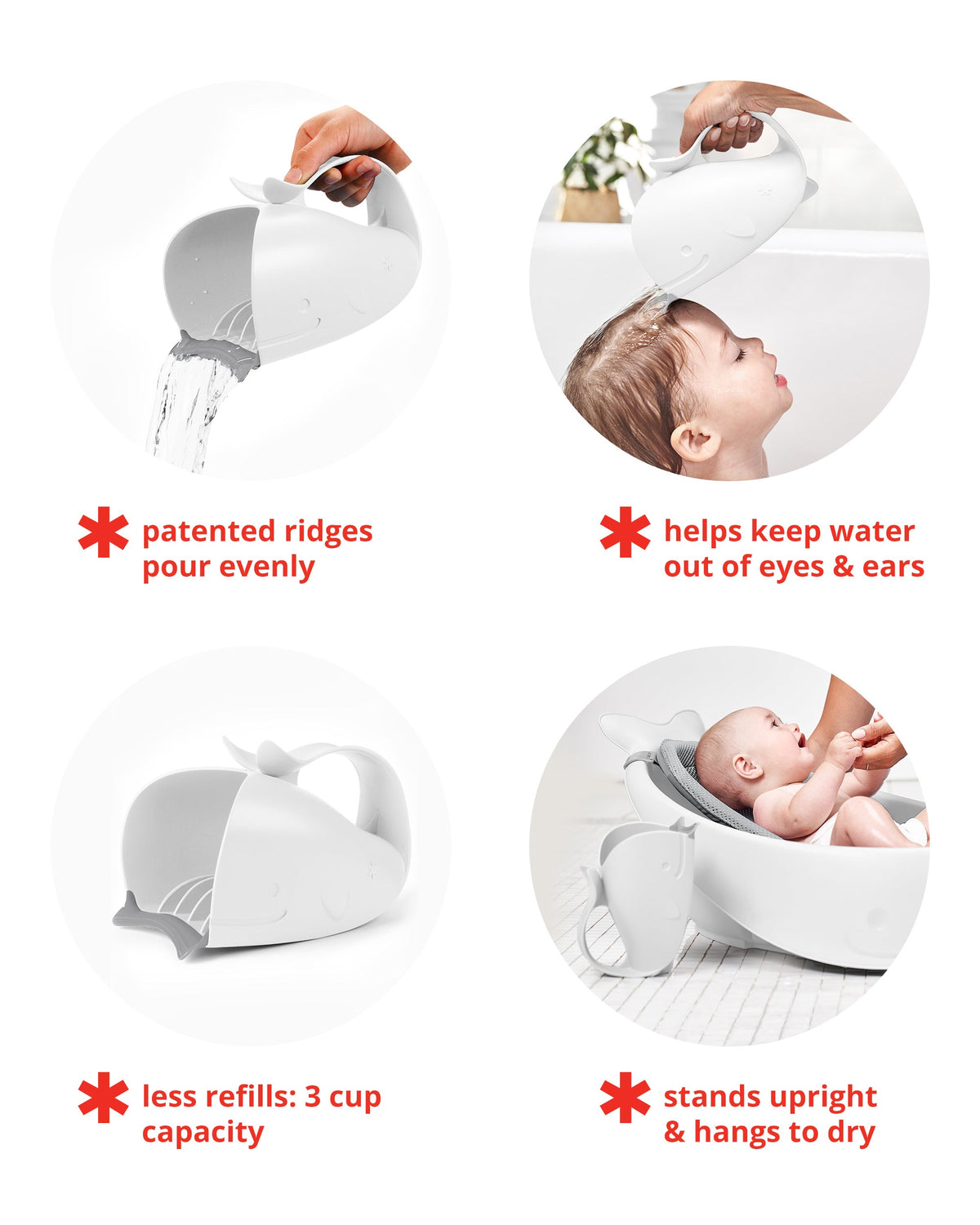 SkipHop Moby Waterfall Rinser-White