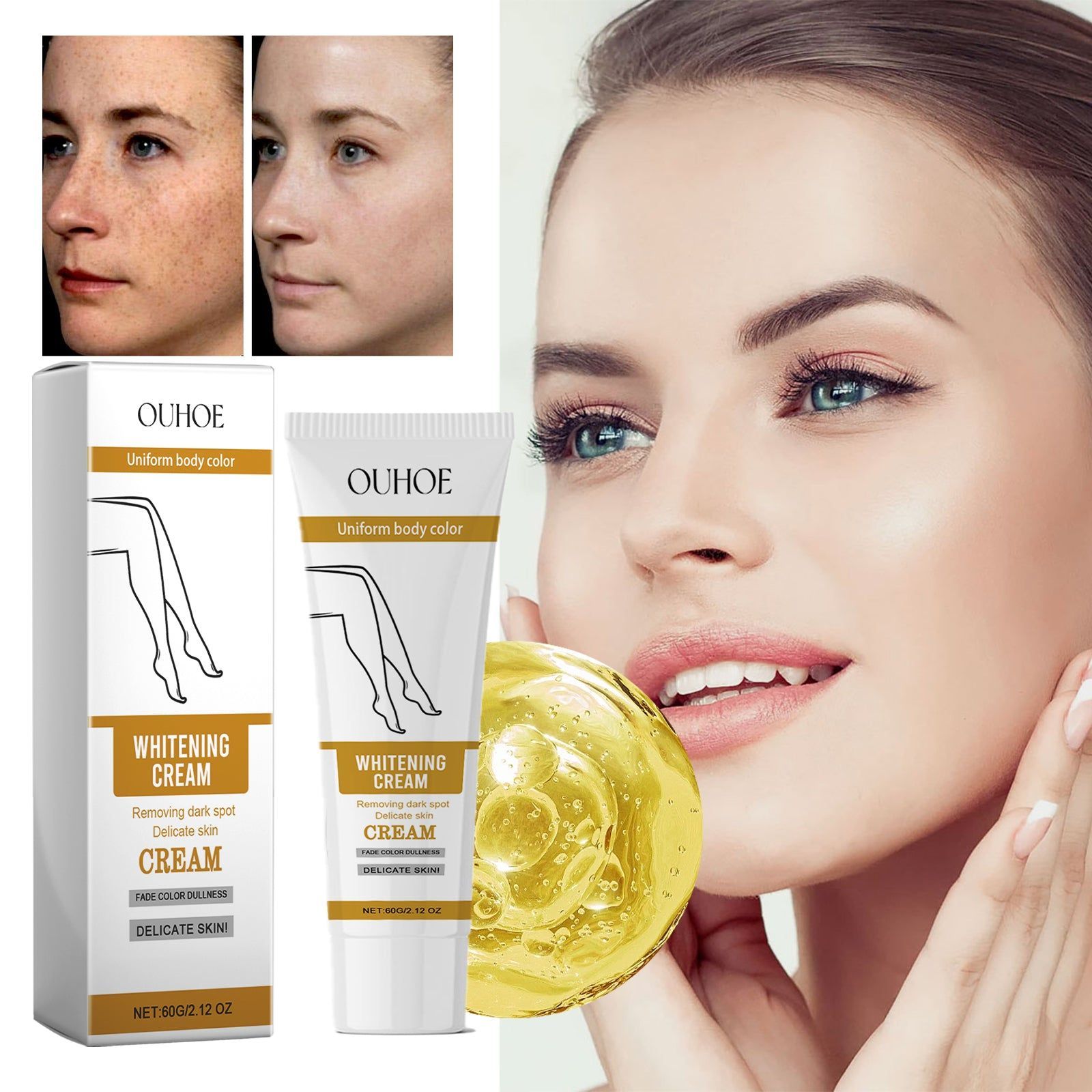 Brightening Cream for Radiant Skin, Hydrating, Anti-Aging, Natural Glow ,60g