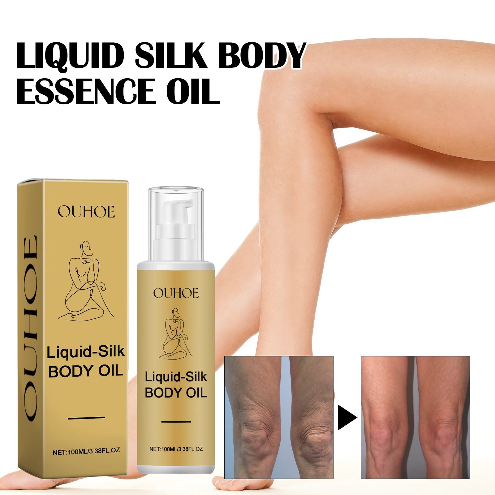 Revitalize Your Skin with Liquid Silk Body Oil, Firm, Anti-Wrinkle, Hydrating ,100ml