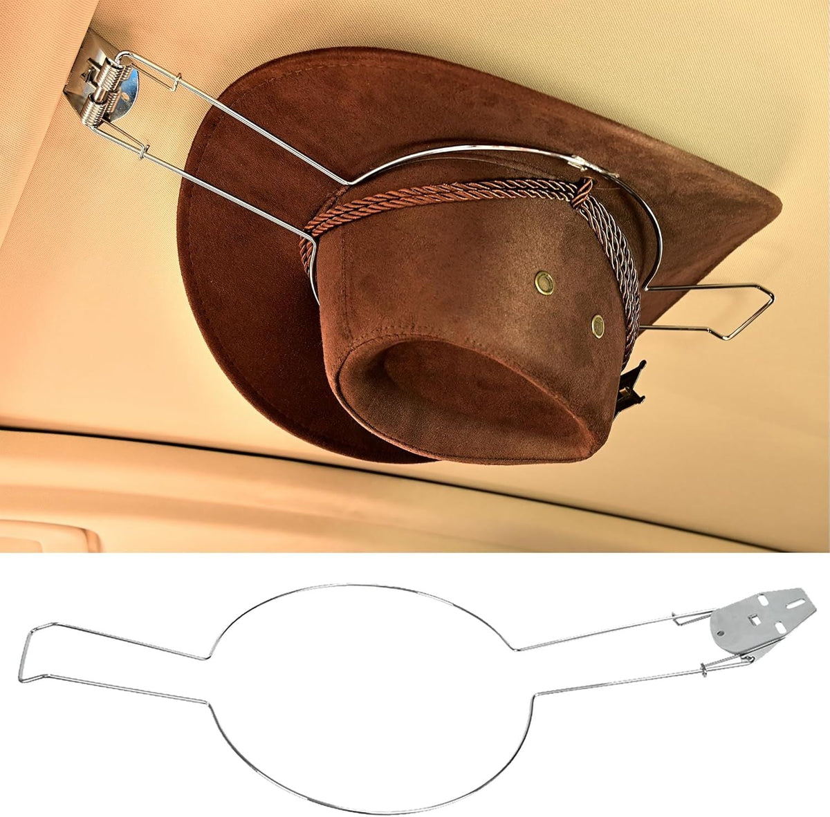 Cowboy Hat Holder for Truck Hat Holder Auto Car Hat Hanging Rack Stand Hat Organizer