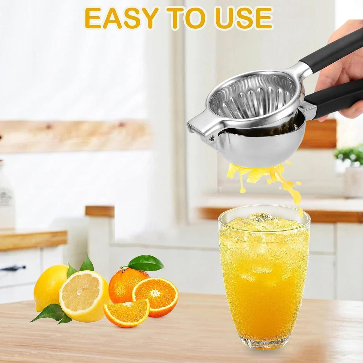 Handheld Lemon Squeezer Manual Lemon Juicer Stainless Steel Citrus Squeezer