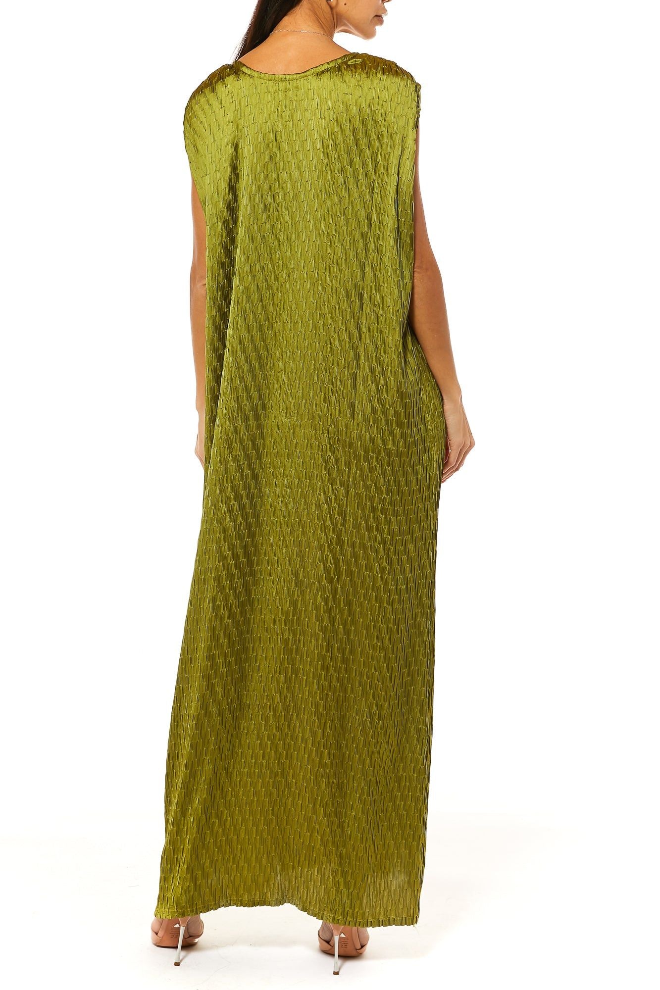 MOiSTREET Green Silk Under Dress