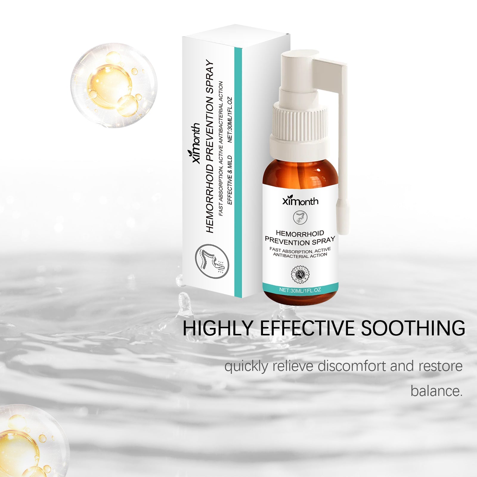 Body Care Spray, Herbal Hemorrhoid Relief, Gentle Daily Anal Care, Natural Comfort ,30ml