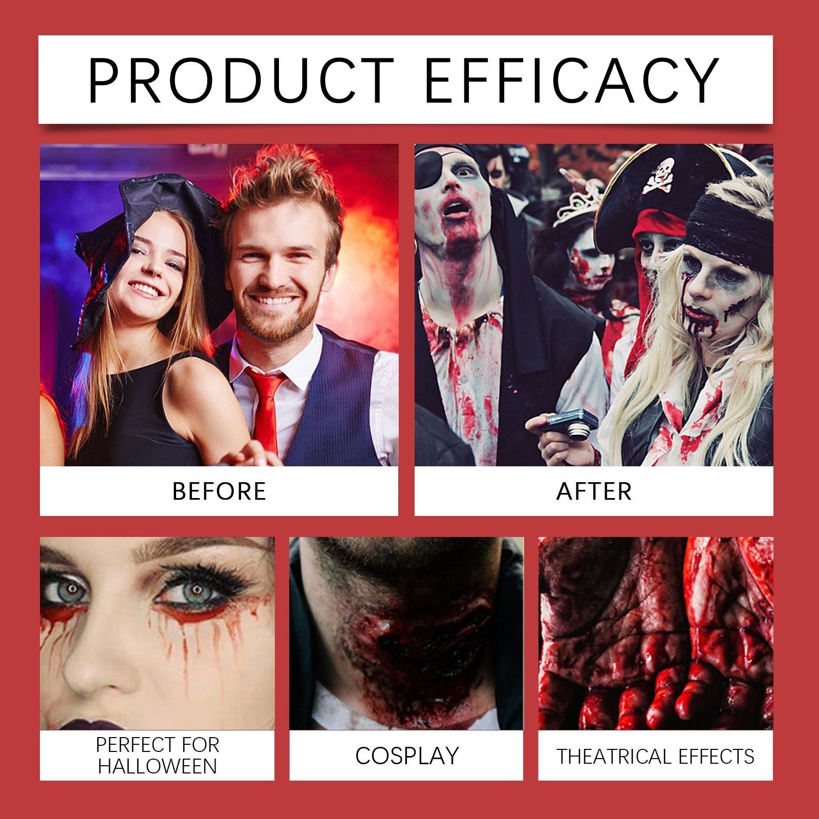 Create Spooky Atmospherics with Halloween Plasma Blood Drops, Realistic Wound Effects ,50ml
