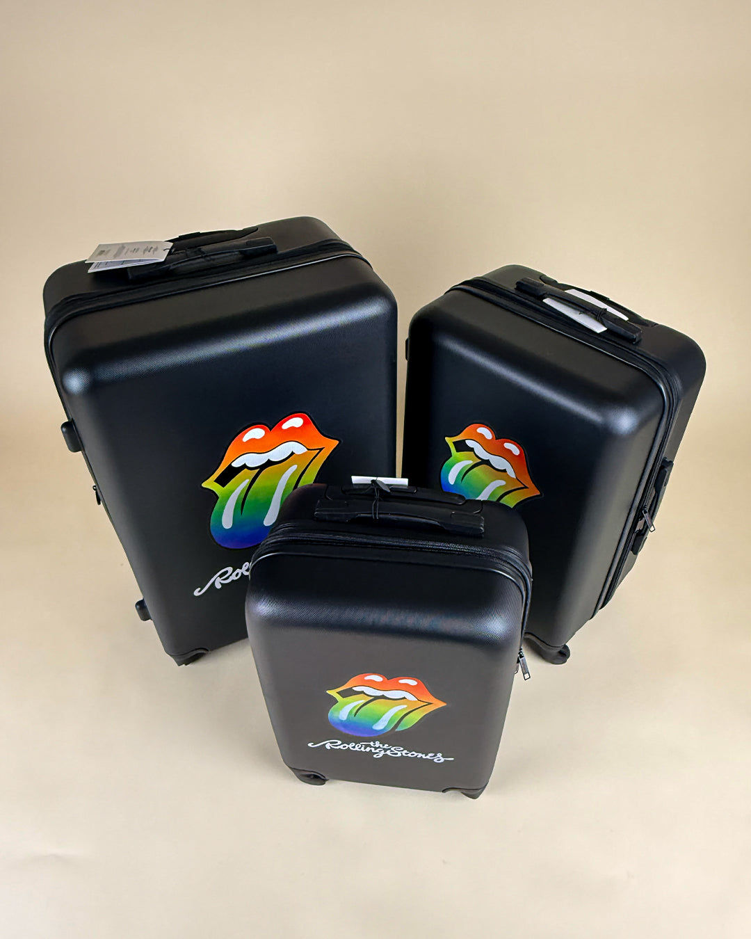 The Rolling Stones Play With Fire 3-Piece Hardside Spinner Bravado Luggage Set