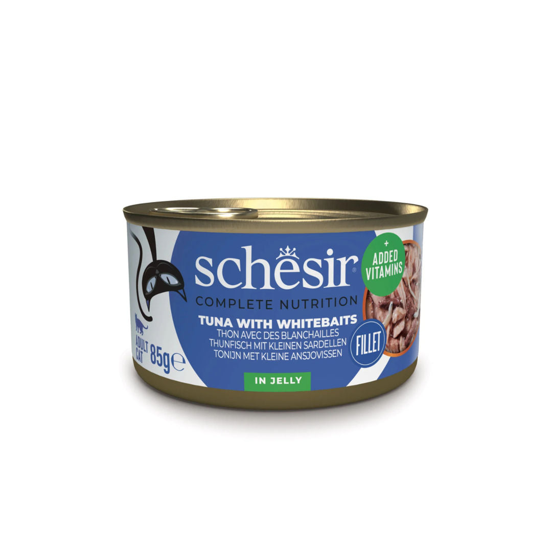 Schesir Complete & Balanced Nutrition Wet Cat Food in Jelly Can, 85g