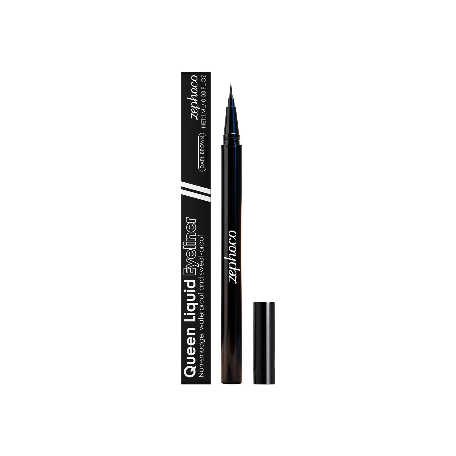 Dark Brown Liquid Eyeliner Pen, Waterproof, Long-Lasting, Easy to Use, Flawless Eye Makeup ,1ml