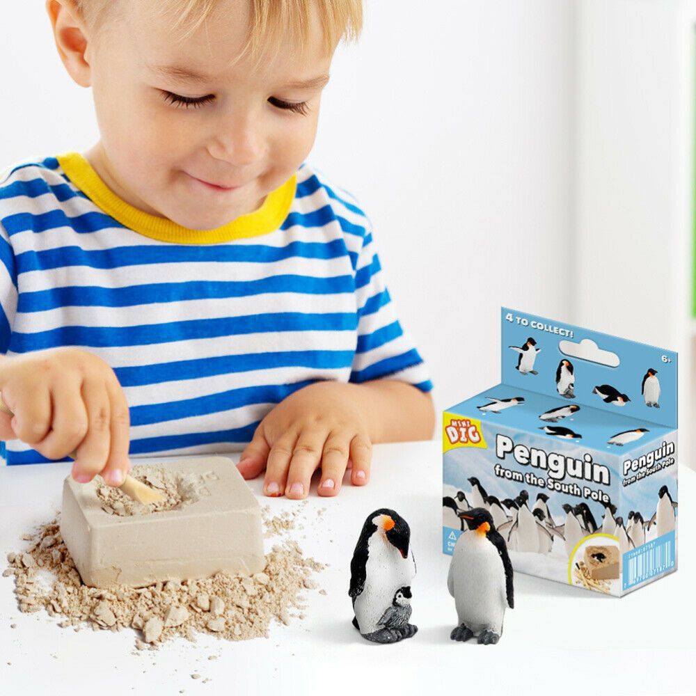 Child Mini Dig Penguin Model Toy for Ages of 6 and Plus