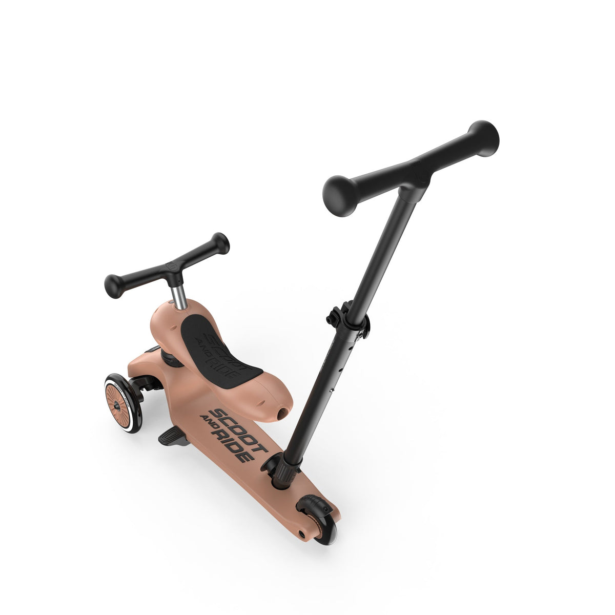 Scoot and Ride Highway Kick 1 - Mocha (2-in-1 Ride-On & Scooter)