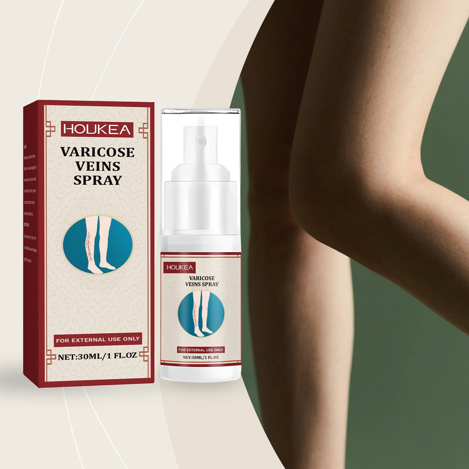 Leg Care Spray, Cool Moisturizing Nourishing, Instant Relief for Tired Legs ,30ml