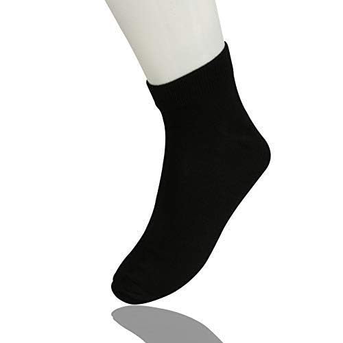 Men's Cotton Plain Black Ankle Length Sports Socks for Running and Casual Wear - 5 Pairs