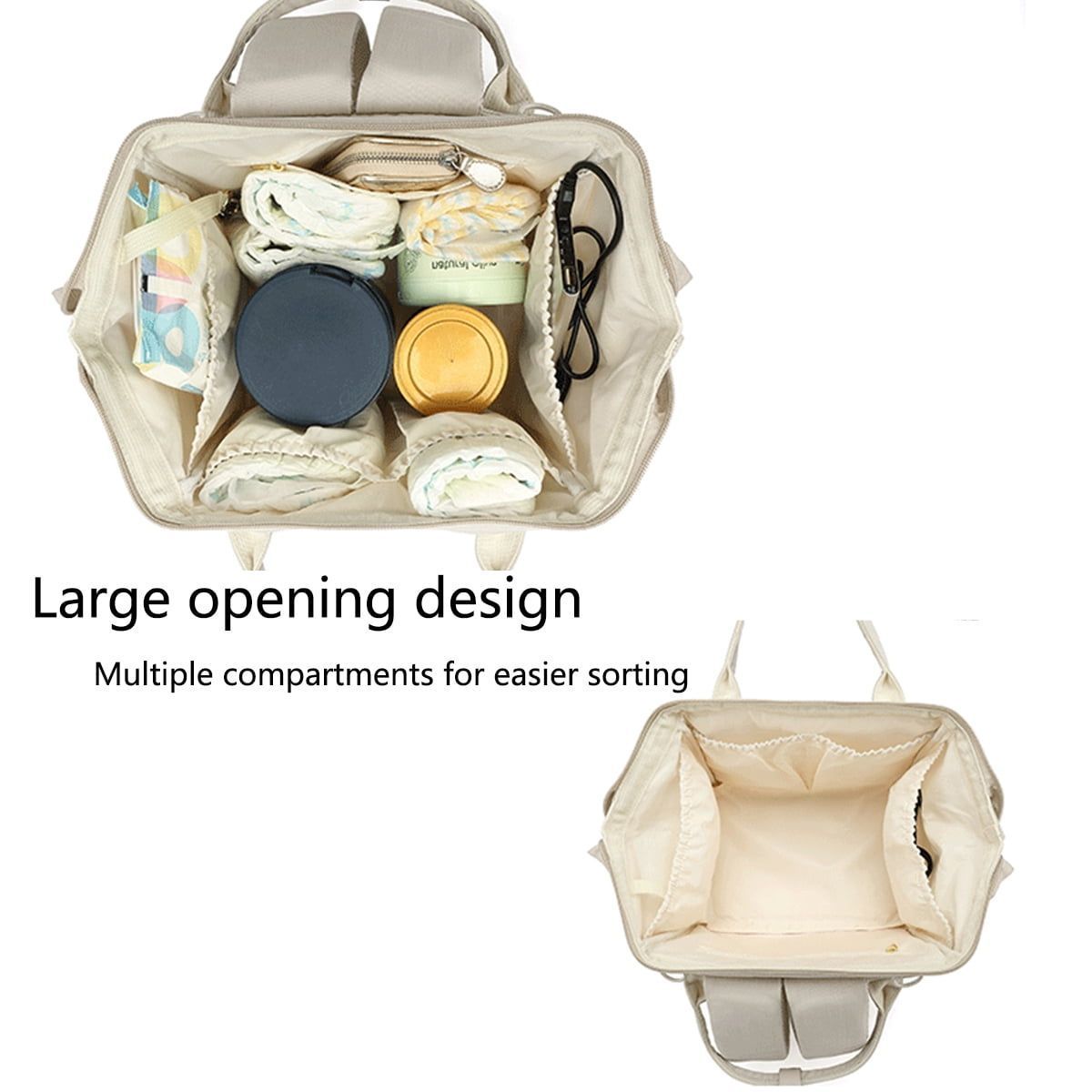 Diaper Bags Large Capacity Stylish Backpack Mummy Bag For Travel Hospital