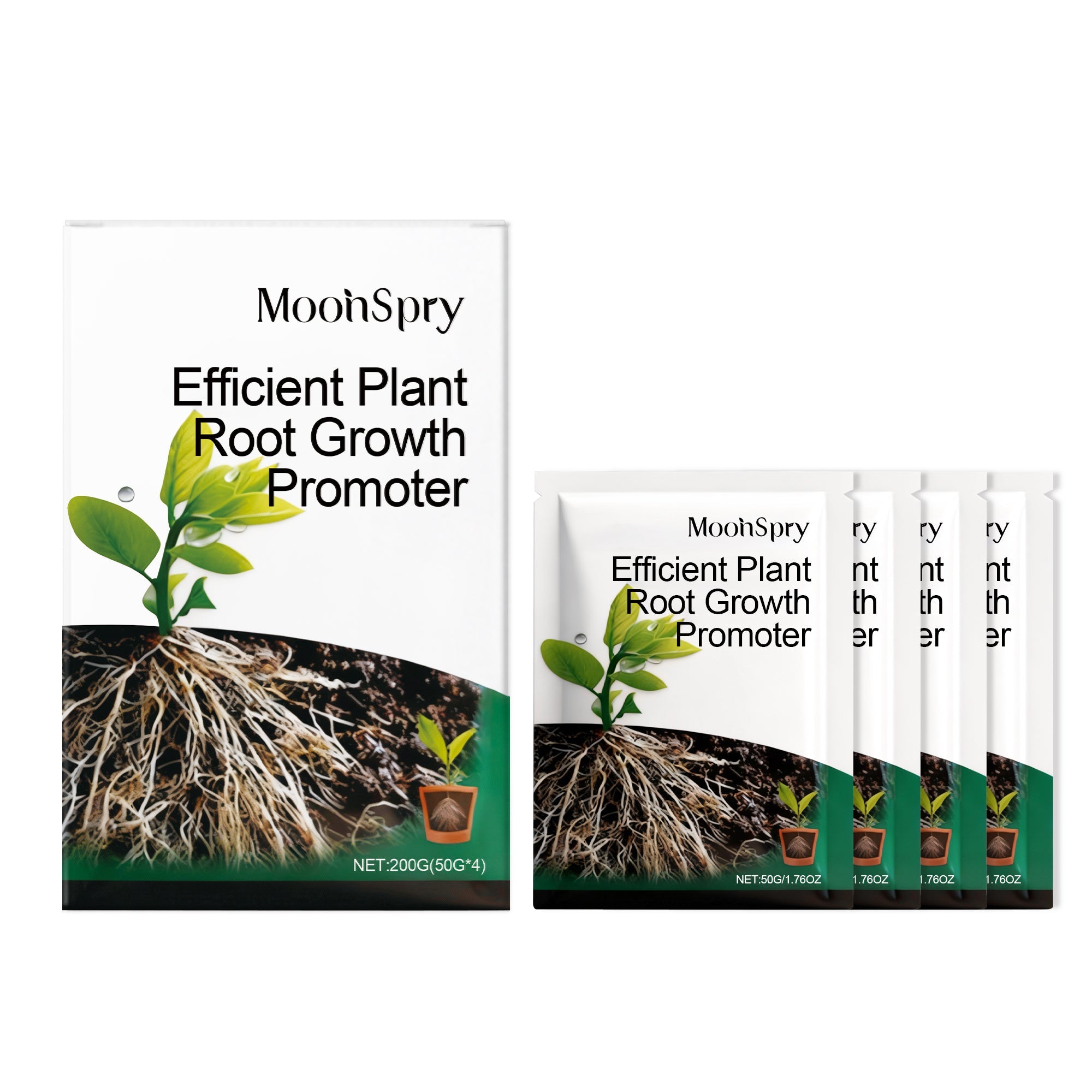 Boost Plant Growth with Rooting Powder, Fast Root Development, Fertilizer for Flowers and Green Plants ,4pcs