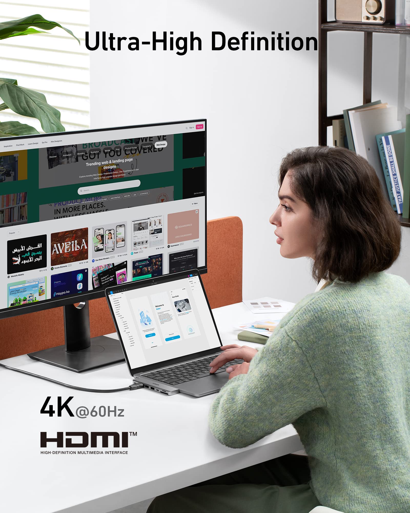 Anker 547 USB-C Hub 7-in-2 for MacBook B2B, UN Gray