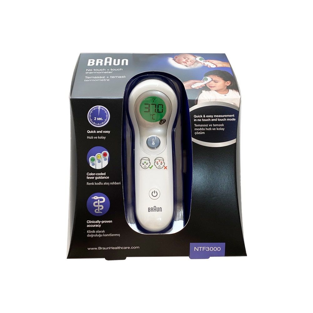 Braun Ntf3000 No Touch + Forehead Thermometer
