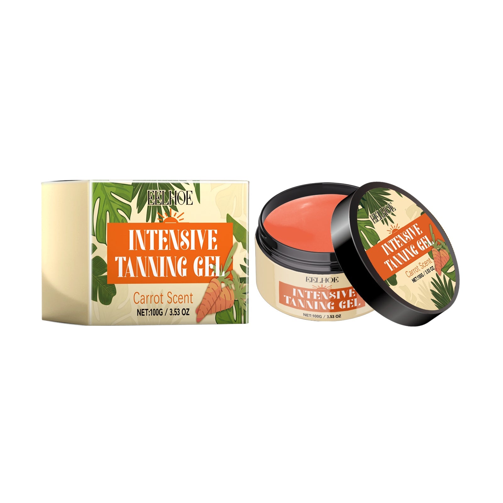 Black Repair Gel, Natural Summer Tanning, Skin Brightening, Moisturizing, Fast & Safe ,100g