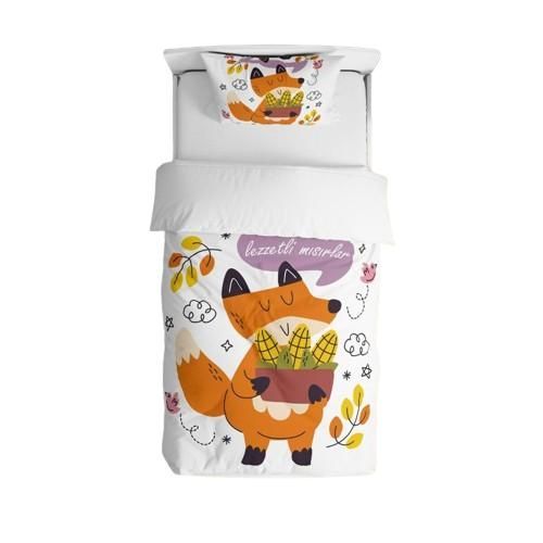Fox Printed Duvet Cover Set For Baby