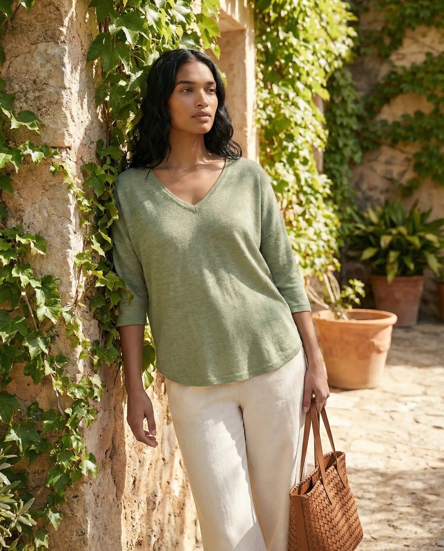 Anthropologie Green Top