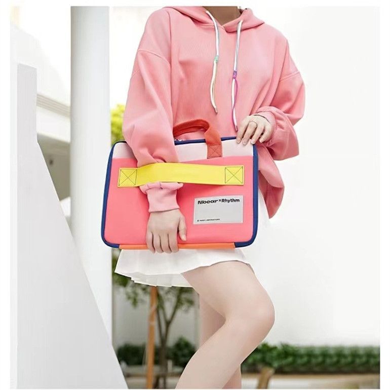 Laptop Sleeve Colorblock Laptop Protective Bag Briefcase For Business Travel