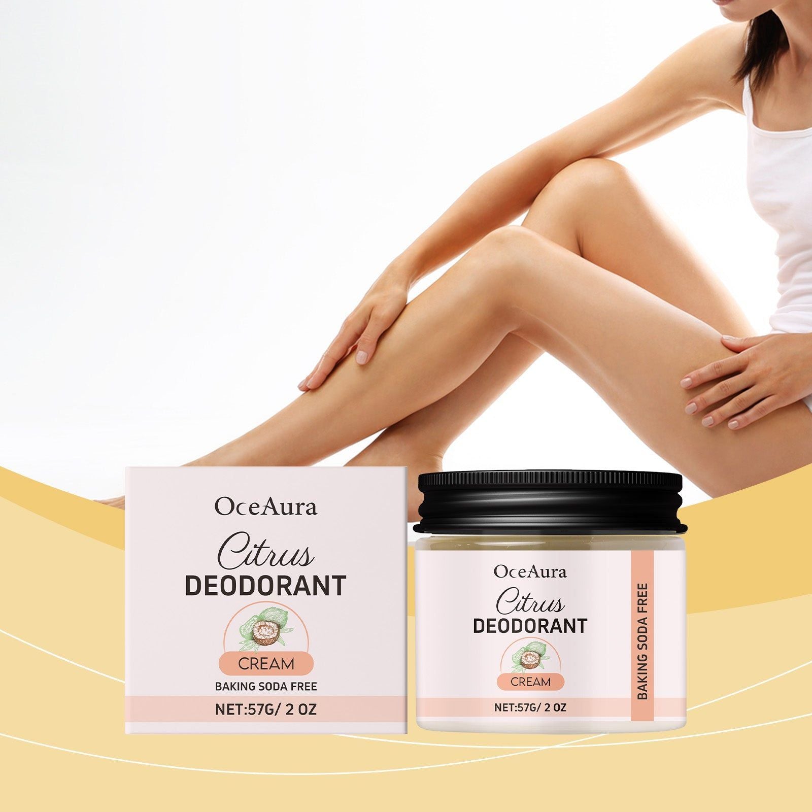 Citrus Body Care, Refreshing Hydrating Cream for All Skin Types, Deep Nourishment ,57g