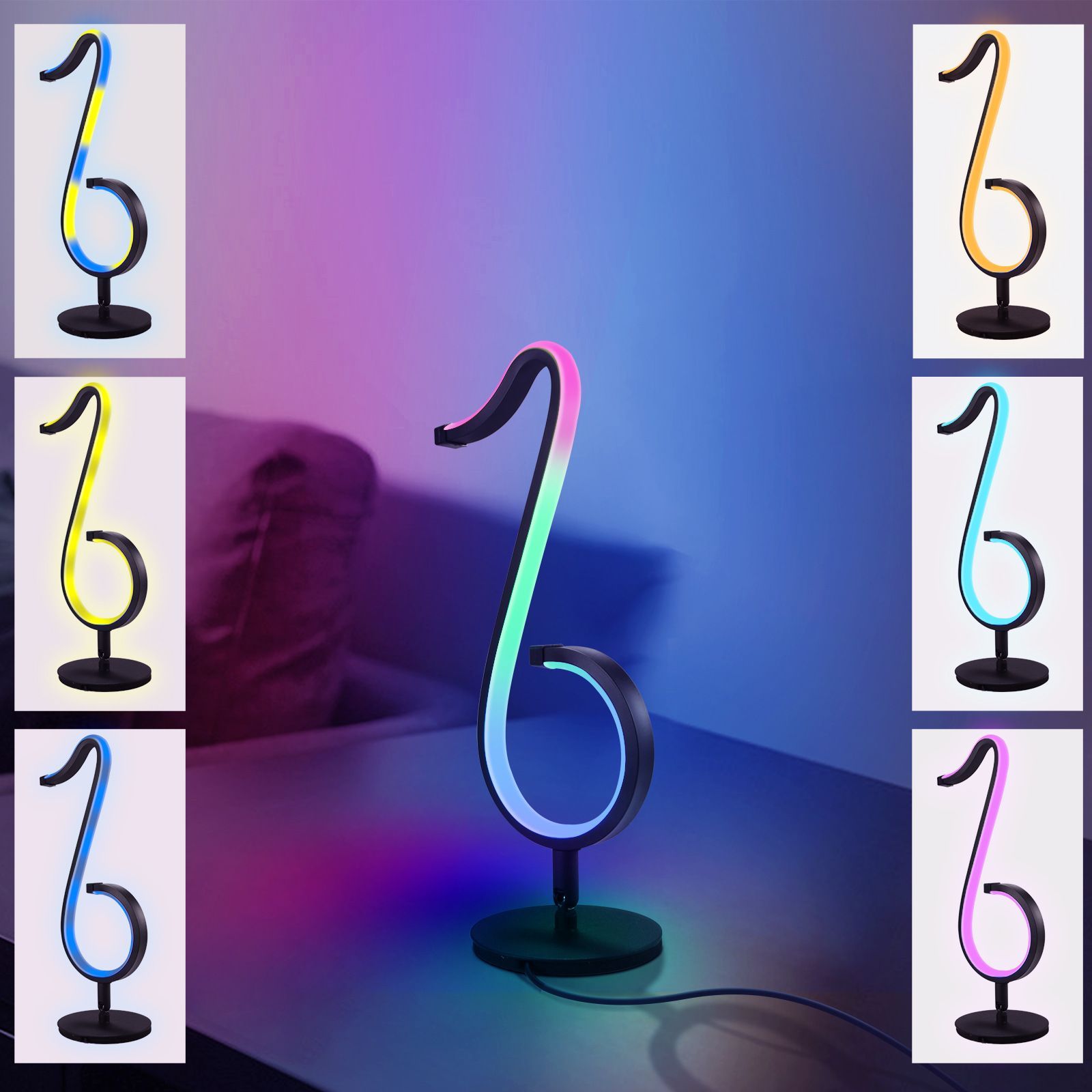 Musical Note Neon Led Night Light Home Decoration 7 Color Lamp Birthday Christmas Gift