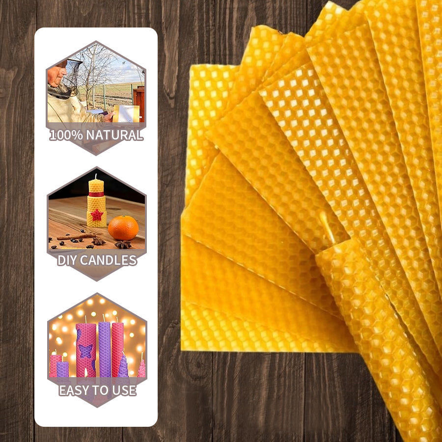 Create Eco-Friendly Beeswax Tablets for DIY Candles, Kids Craft, Holiday Decor ,10pcs