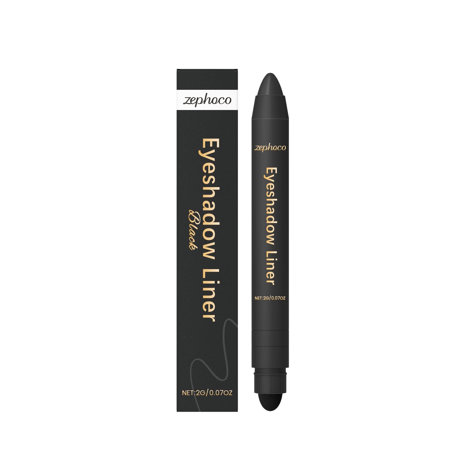 Black Two-In-One Eyeliner Pen, Beauty Collection, Long-Lasting, Easy for Beginners ,2g
