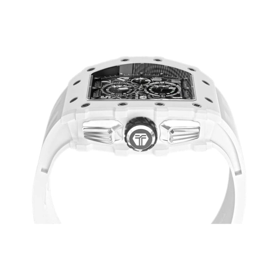 TSAR Bomba Men's White Case White Silicone Analog Watch