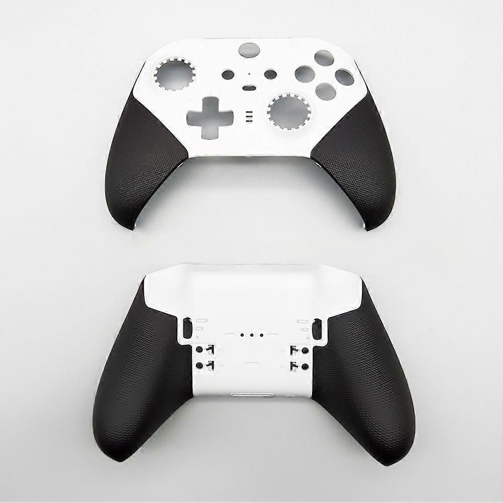 For Xbox Elite 2 Case Wireless Controller Replacement Housing Shell Faceplate Front Back Case Bottom Cover B(Black &amp; white)
