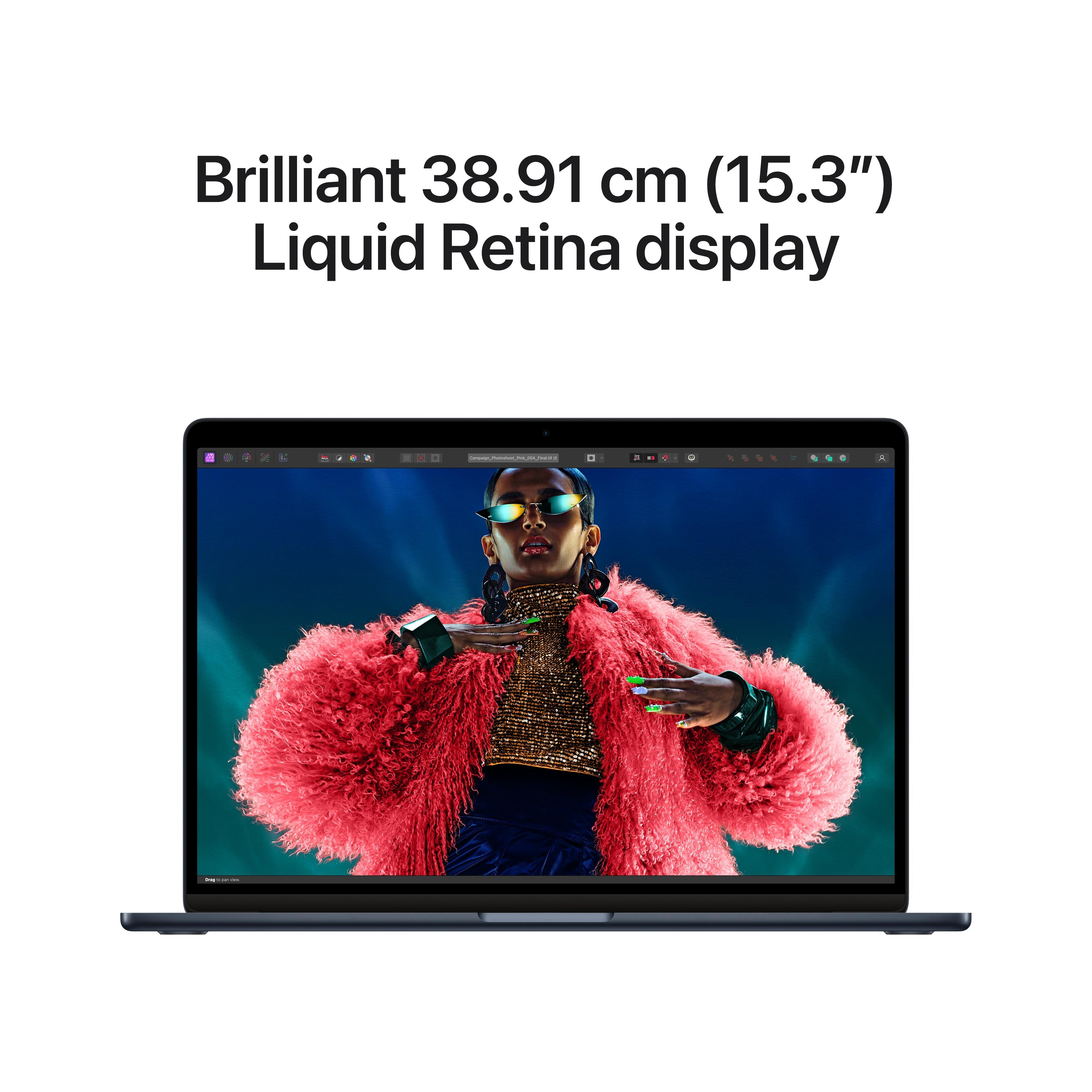 Apple MacBook Air 15-inch M3 (2024), 16GB RAM, 512GB SSD, Liquid Retina Display, macOS, Midnight