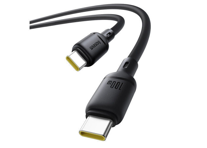 Baseus Silky Series Fast Charging Cable Type-C To Type-C 100W, Black