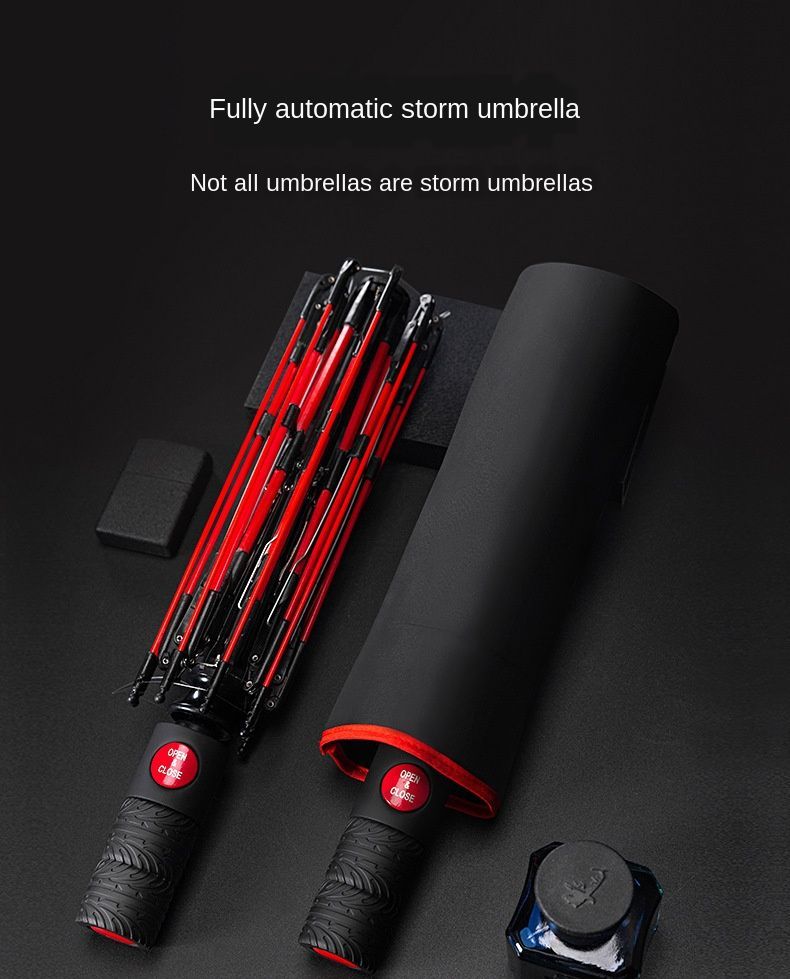 Automatic Umbrella Anti Storm Umbrella Sunny Umbrella Portable Outdoor Parasol