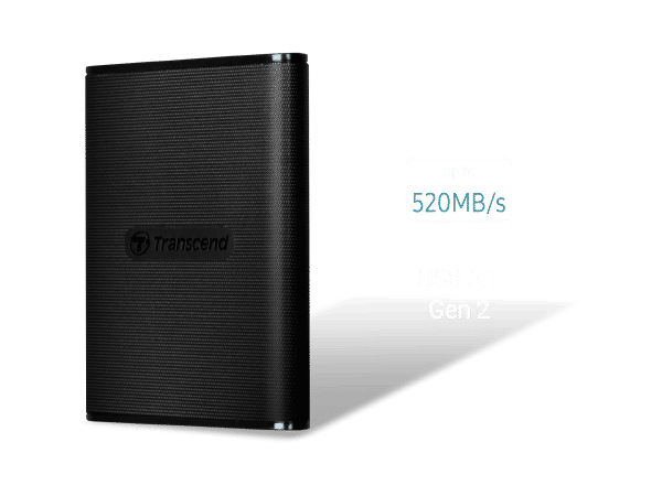 Transcend TS2TESD270C ، 2 تيرابايت، SSD خارجي، ESD270C، USB 3.1 Gen 2، النوع C
