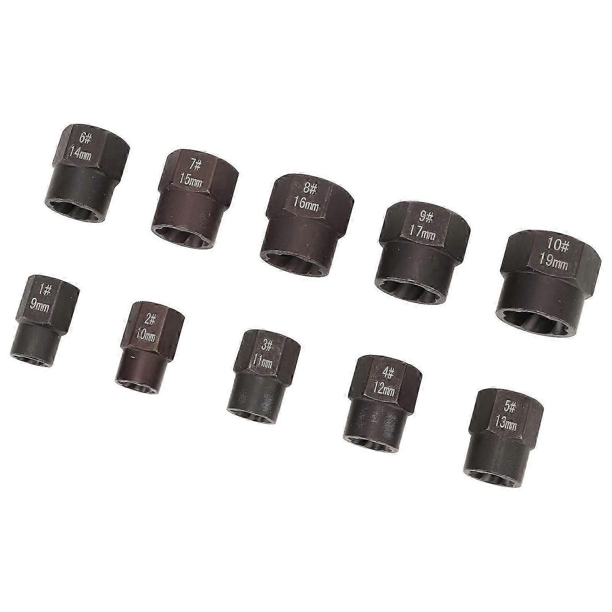 10pcs Damaged Bolt and Nut Remover Socket Extractor Set