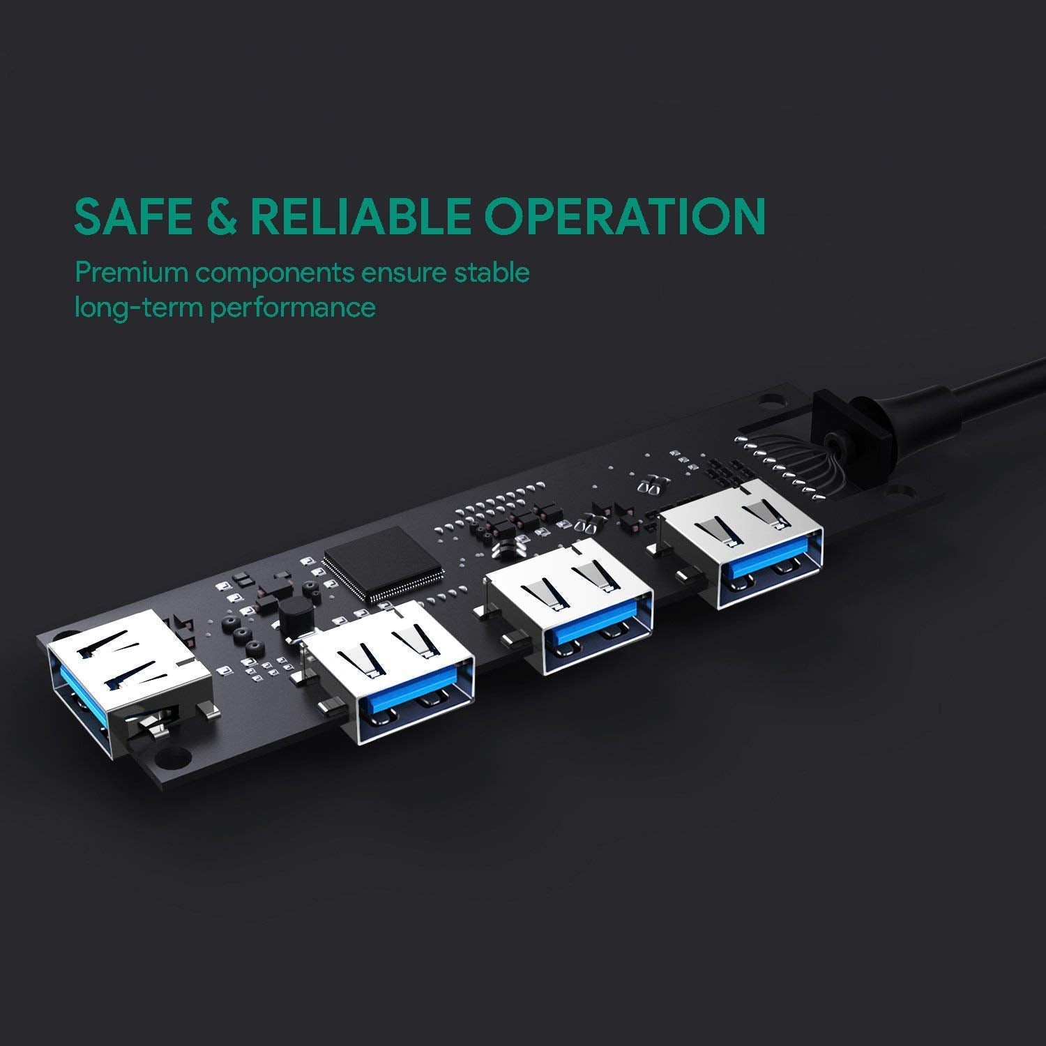 Aukey CB-C64 USB-C to 4-port USB3.0 A Hub