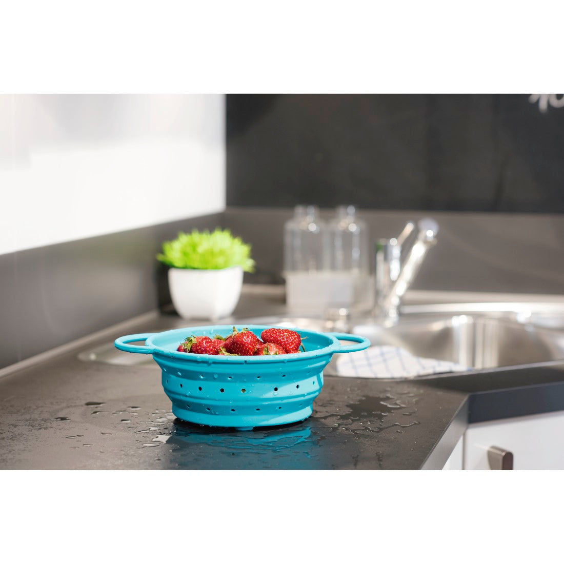 XAVAX 111554 COLANDER, Made of Silicone, Foldable, 21CM