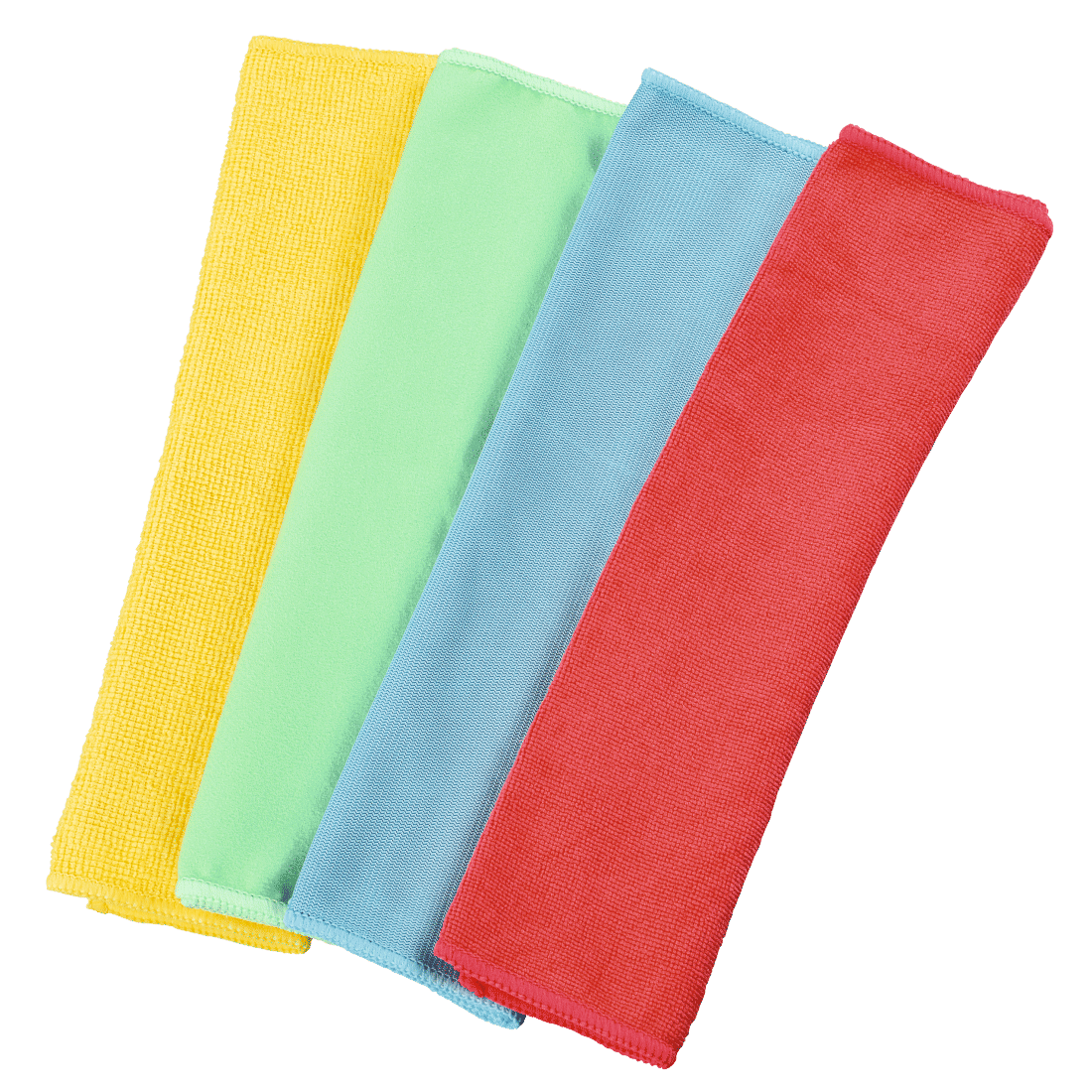 XAVAX 111391 Microfibre Cloths, 30 x 30 cm, blue/green/yellow/red