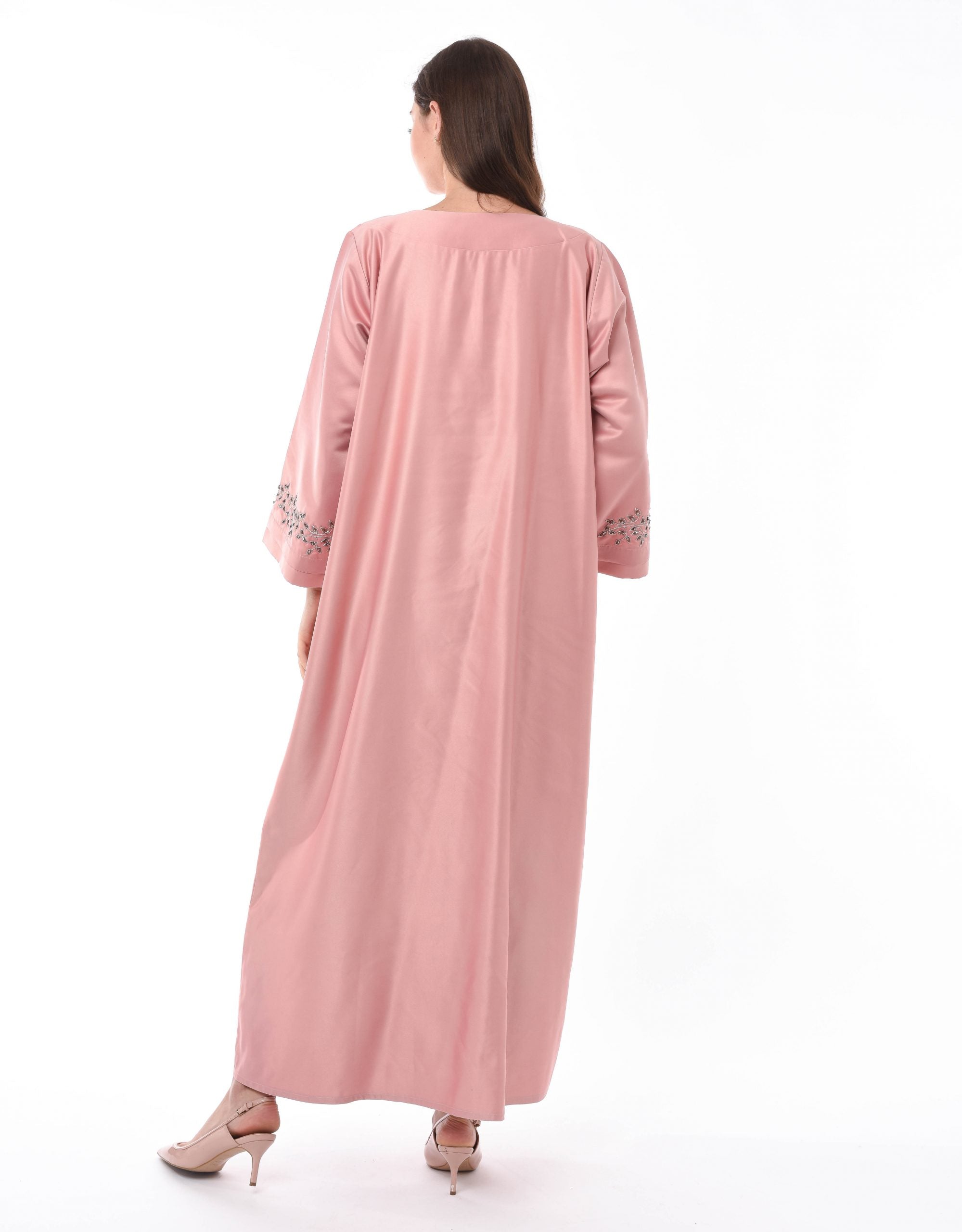 MOiSTREET Pink Kaftan with Hand Embroidery Work